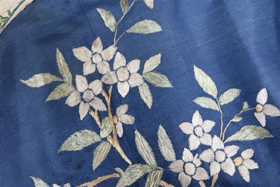 A Chinese embroidered silk robe